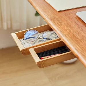Under Desk Drawer Organizer Wood Storage Box