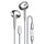 Electroplated Silver Glossy Wired Headphones