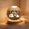 3D customized crystal ornaments for two people