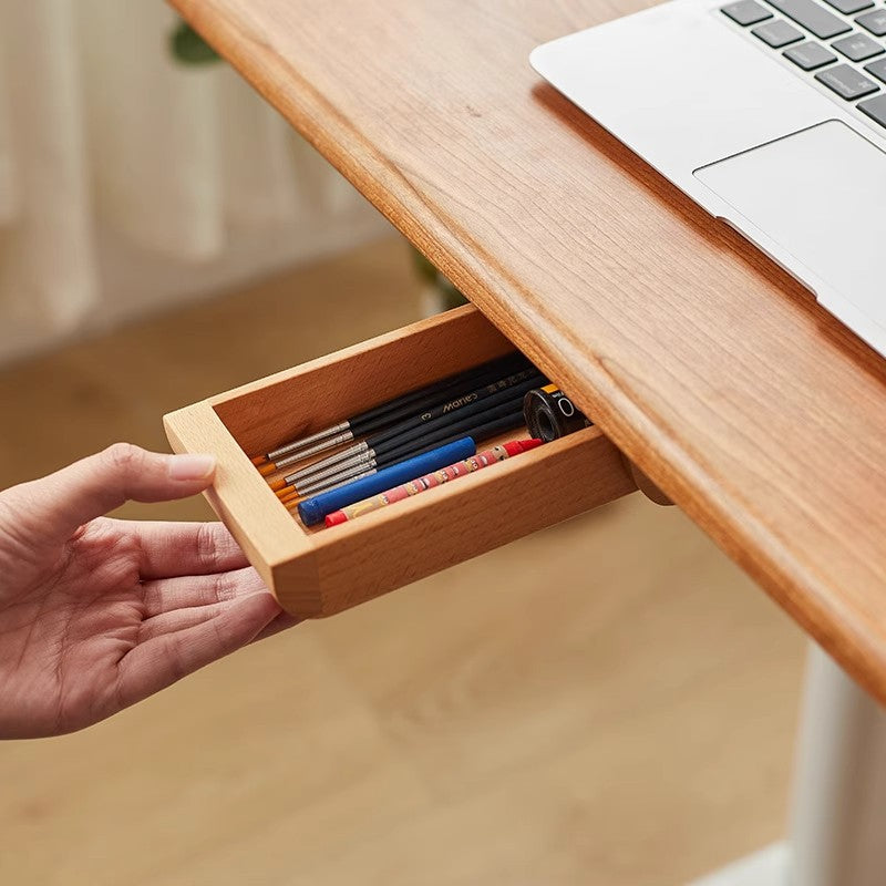 Under Desk Drawer Organizer Wood Storage Box
