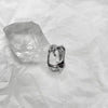 Geometric Titanium Steel Hollow Ring