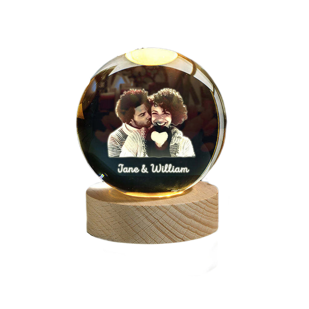 3D customized crystal ornaments for two people