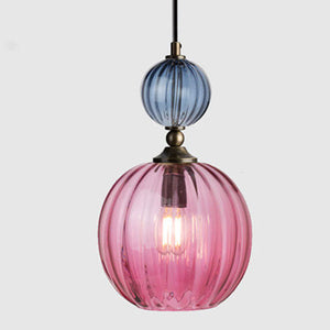 Nordic Modern Minimalist Colored Glass Chandelier for Dining Room